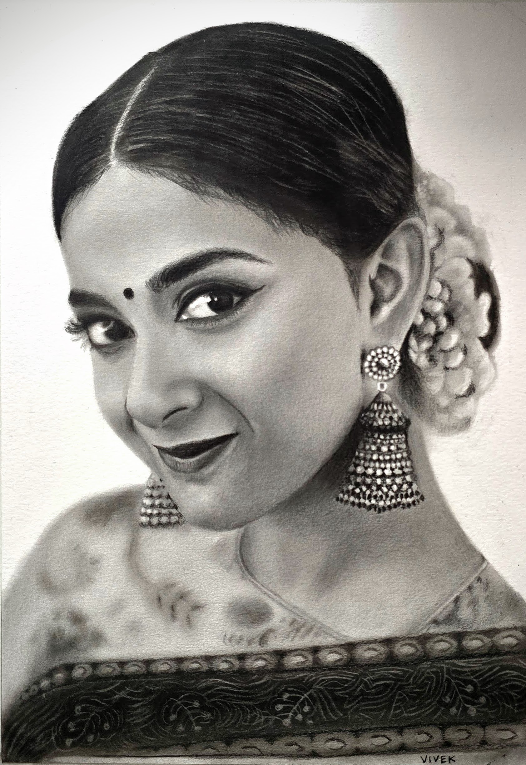 Graphite portrait artwork