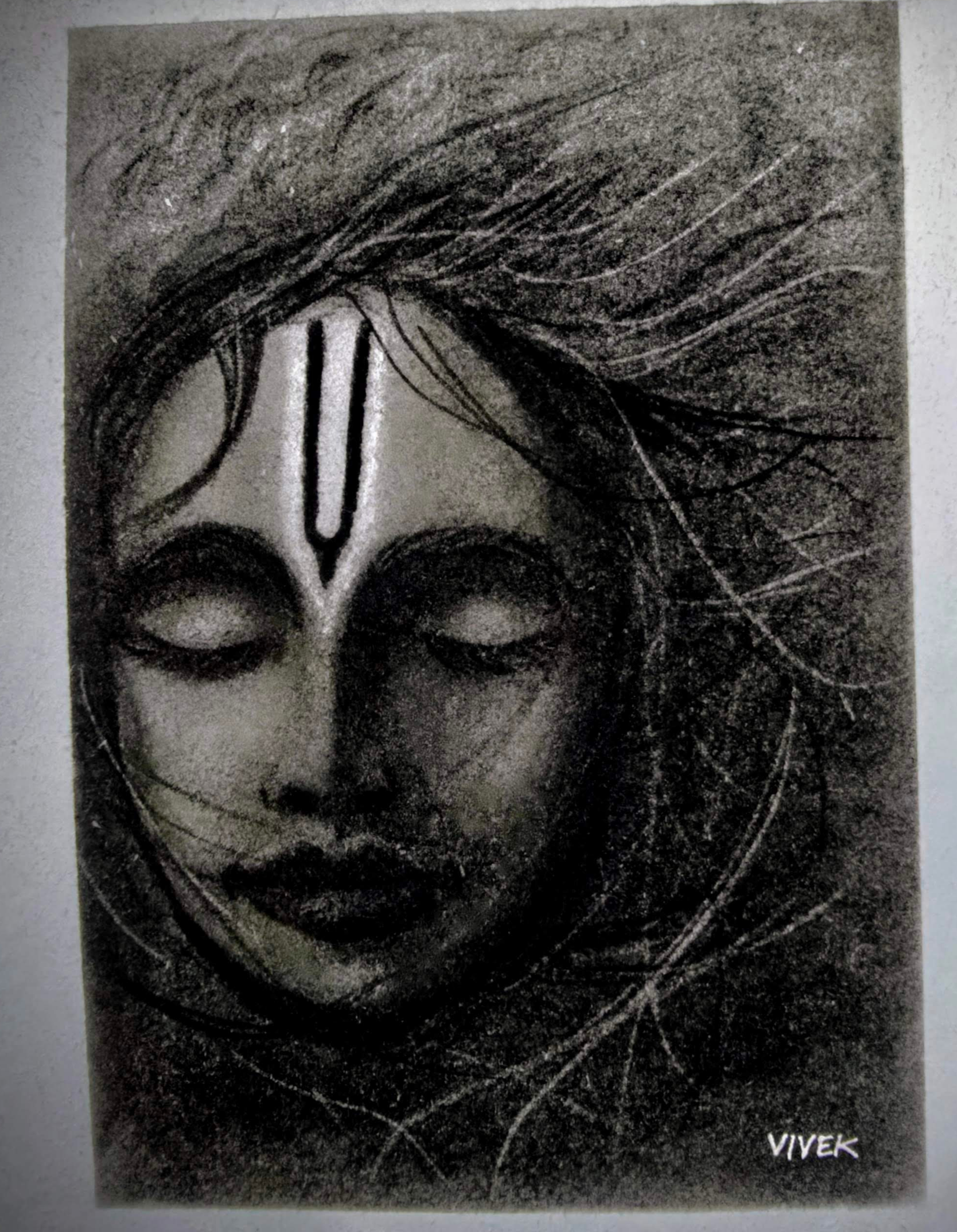 Charcoal portrait artwork